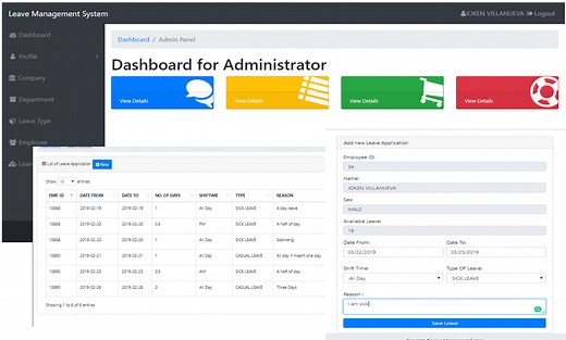 Leave Management System in PHP with Free Source Code