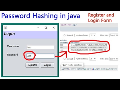 Password Hashing In Java | Password Hashing Tutorial and One Way Encryption| login and register form