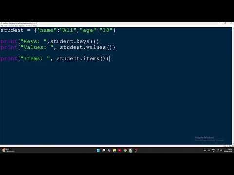 Dictionary Methods in Python | keys(), values(), items() | Aliasing and Copying