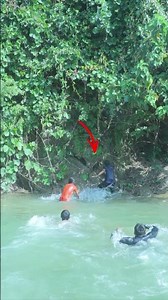 giant python attack boys while the are swimming #snake