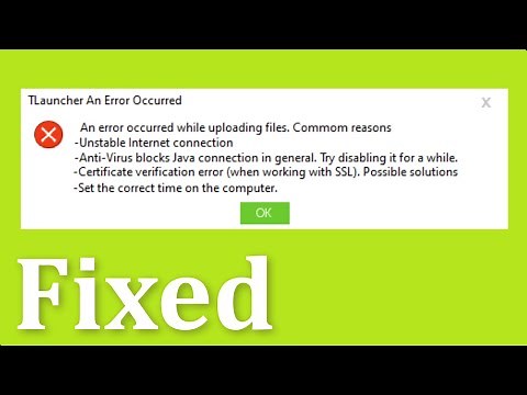 Minecraft - An Error Occurred While Uploading Files Common Reasons - TLauncher Error - Fix