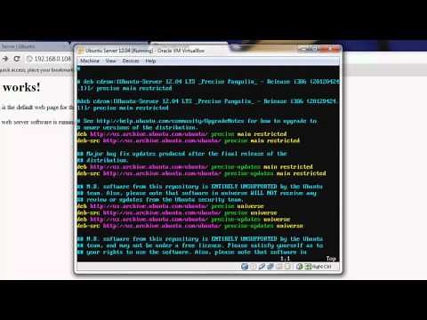 Ubuntu Web Server from scratch, free web hosting (LAMP, FTP, Webmin, PHPMyAdmin, SSH) [HD]