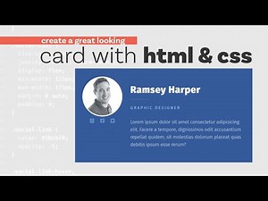 Build a responsive card - HTML and CSS tutorial