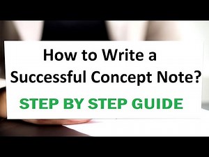 How to Write a Successful Concept Note - YouTube