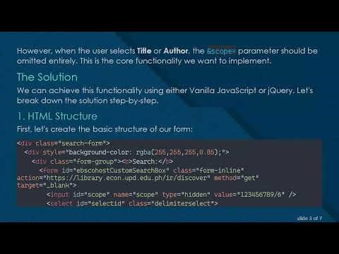 Dynamic URL Parameters Based on Select Option in HTML Forms
