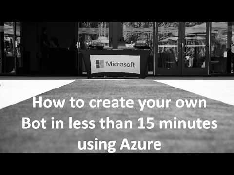 How to create your own Azure ChatBot in 15 minutes!