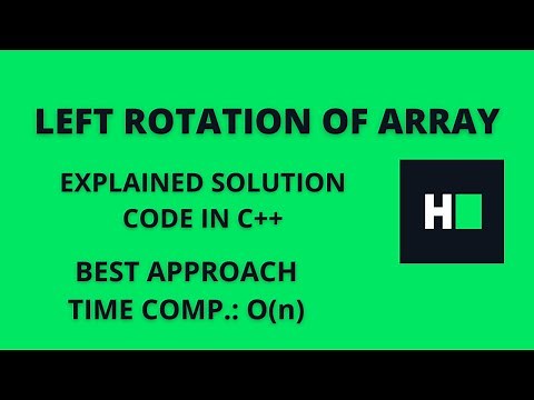 Left rotation of an array | HackerRank solution in C++ | Competitive Programming