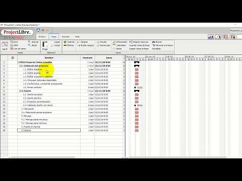 ProjectLibre Basic Tutorial 01
