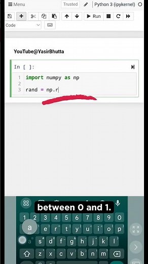 #13 NumPy | Generate a Random Number Between 0 and 1 in #Python with #NumPy #yasirbhutta