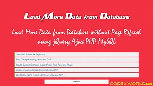 Load More Data from Database using jQuery Ajax PHP MySQL - CodexWorld