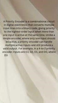 Priority Encoder Explained in 30 Seconds ⚡ | Digital Electronics #shorts