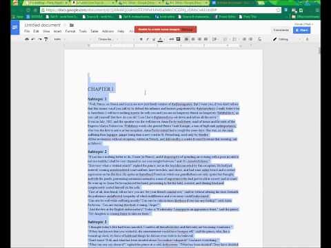 formatting your google doc for kindle book