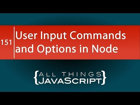 Accepting User Input of Commands and Options in Node.js
