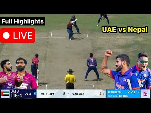 LIVE 🔴 Nepal vs UAE CWC League 2 Match Live | ICC CWC League 2 Live | Nepal vs UAE Live Streaming