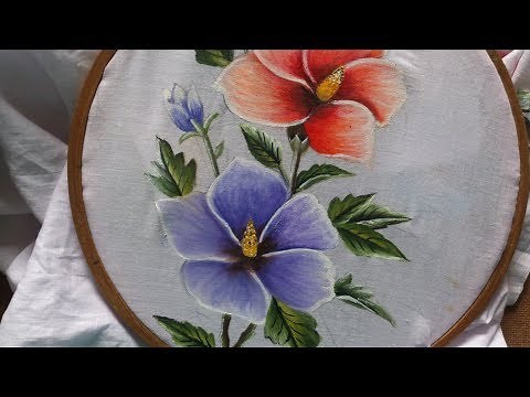 Painting. Fabric painting tutorial for beginners. fabric painting on clothes.
