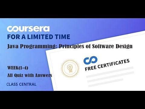 Java Programming: Principles of Software Design,week (1-4) All Quiz with Answers.