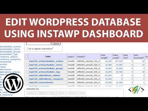 How to Open & Edit WordPress Database using InstaWP | DB Editor