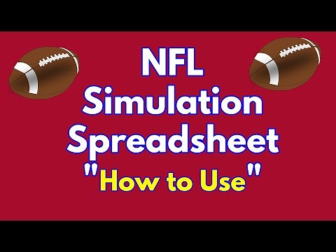 NFL Simulation Spreadsheet tool how to use