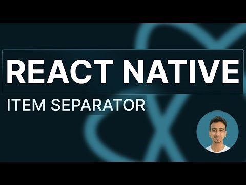 React Native Tutorial - 53 - Item Separator