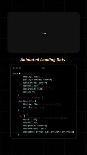 Cool Animated Loading Dots 🔵✨ | HTML & CSS