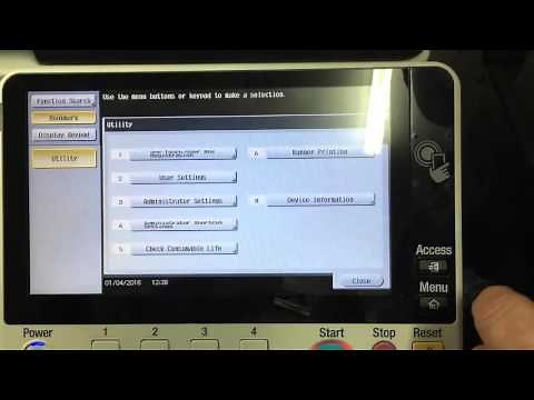 Konica Minolta bizhub: Enable Scan to USB