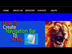 How to create Navigation Bar to HTML(Notepad)