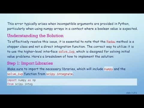 Solving Neutronic Kinetic Equations Using the Radau Method in Python