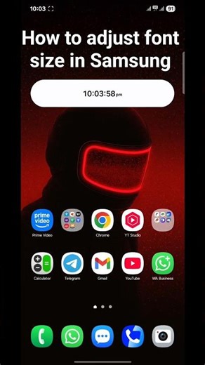 How to increase or decrease font size in Samsung mobiles #samsungmobile