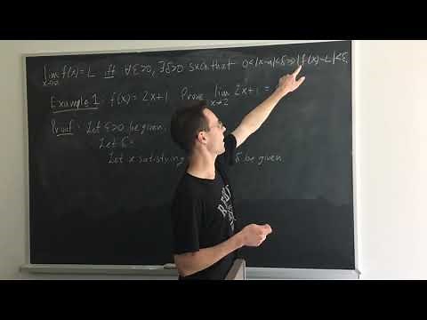 Epsilon delta proofs 1 - Introduction