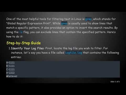 How to Filter Specific Patterns in Linux Log Files