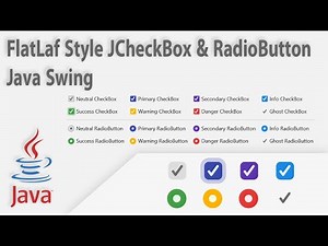 How to Create Custom JCheckBox and JRadioButton Styles in Java Swing with FlatLaf