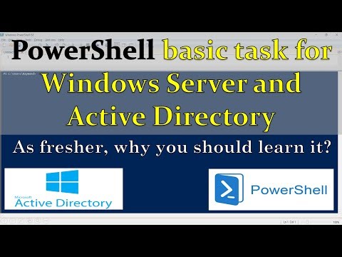 PowerShell basic task for Windows Server and Active Directory | Helpful for Freshers in IT company