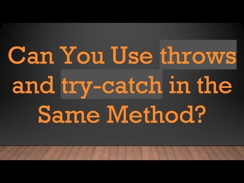 Can You Use throws and try-catch in the Same Method?