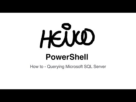 Windows PowerShell - How to - Querying Microsoft SQL Server