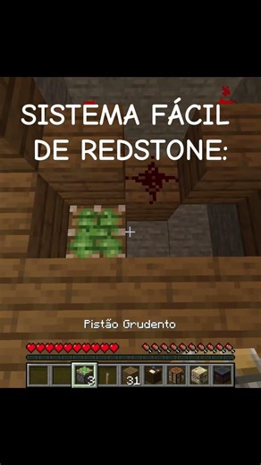 sistema SIMPLES de REDSTONE (Minecraft Java).