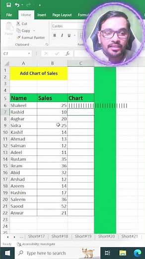 Insert Chart In Excel.