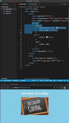 Adding CSS Method 3: External Stylesheet
