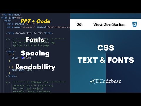 Typography & Text Styling – CSS Tutorial for Beginners | Web Development Series | JDCodebase
