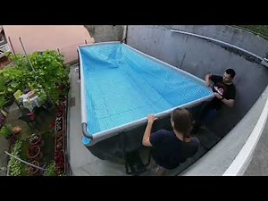INTEX Ultra XTR Rectangular Prism Frame Pool setup timelapse
