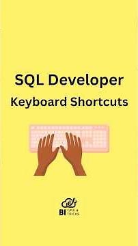 SQL Developer Keyboard Shortcuts #oracledatabase #sqldeveloper #sql
