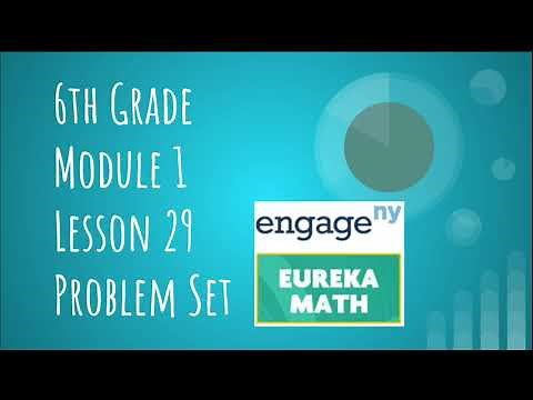 Engage NY // Eureka Math Grade 6 Module 1 Lesson 29 Problem Set
