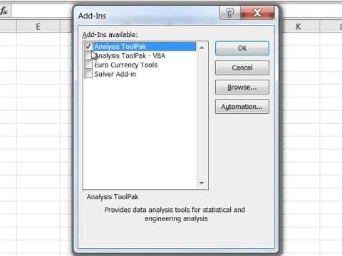 How to Install the Data Analysis ToolPak in Microsoft Excel