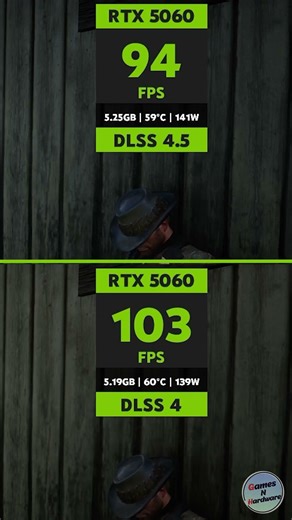 DLSS 4.5 vs 4 😱 RDR2 RTX 5060