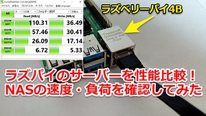 ラズパイのサーバーを性能比較！NASの速度・負荷を確認してみた