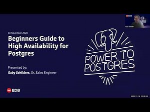 Webinar: Beginners Guide to High Availability for Postgres