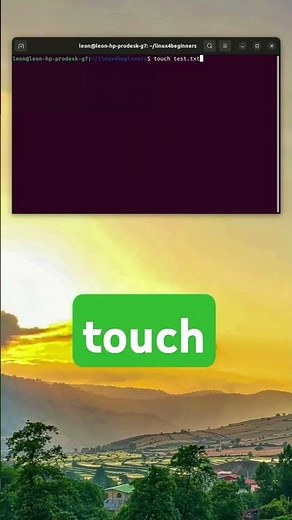 Linux for Beginners Lesson 6: Creating an Empty File with Touch #linux #opensource