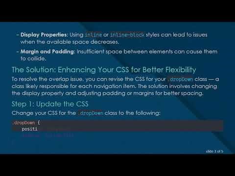 How to Prevent Navigation Bar Overlap When Resizing Your Browser Window