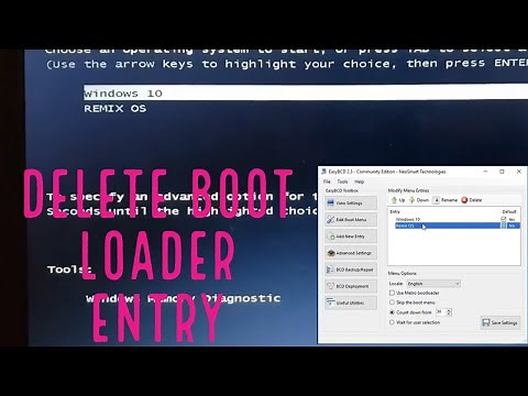 How To Delete Bootloader Entry | Easy BCD