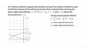 Using the Washer Method to Find the Volume of a Solid of Revolution Revolving Around a Horizontal Line | Calculus | Study.com
