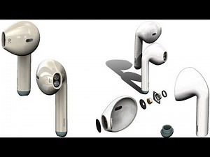 SolidWorks Tutorial # 361 : earphones L/R (surfaces & solid)